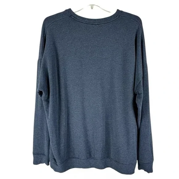 Athleta Pullover Sport Sweatshirt Women's Sz L Long Sleeve Blue Athletic Layer - Picture 4 of 7